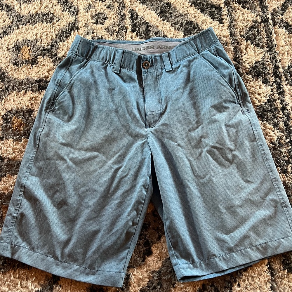 Under Armour Blue Flat Front Shorts